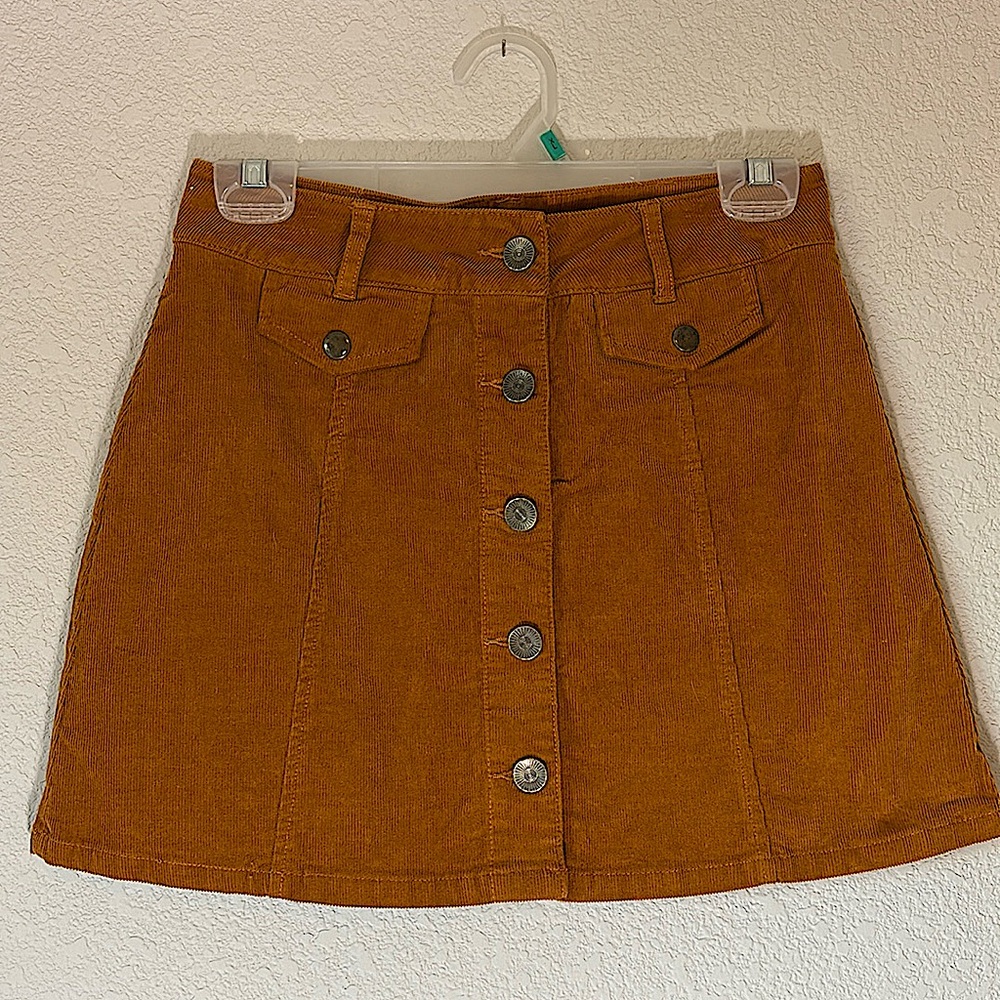Gold corduroy skirt